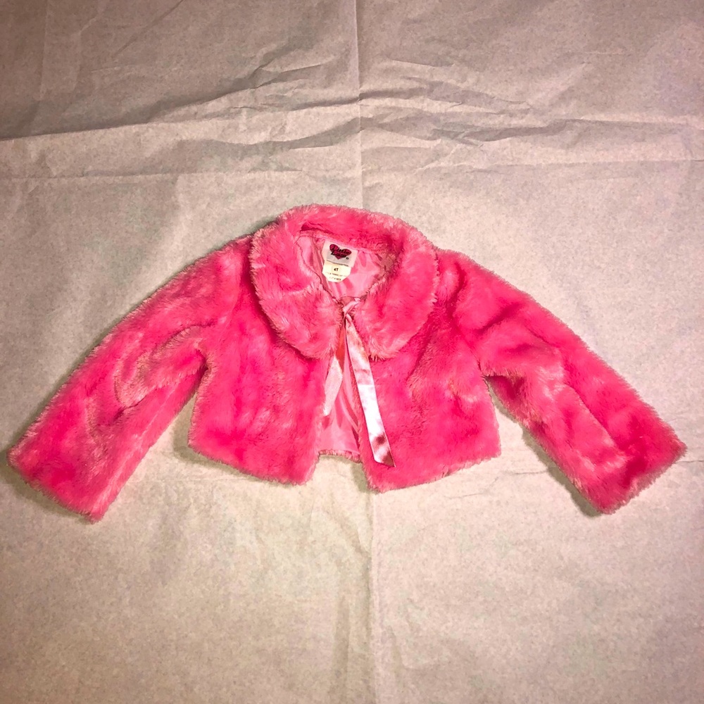 Little Lass Girls Furry Sweater